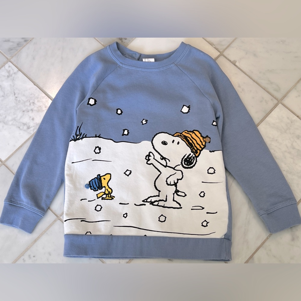 H&M Peanuts Sweater toddler boy size 3T, blue
